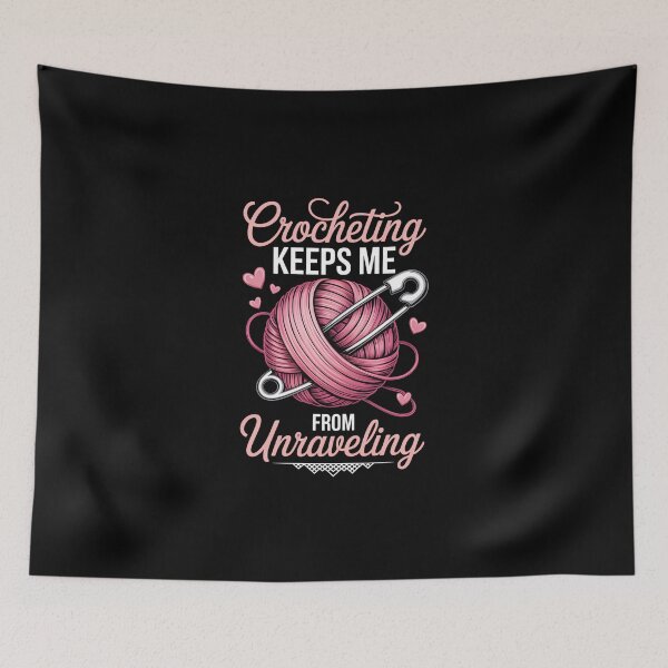 Item preview, Crocheting keeps me from unraveling designed and sold by jkrphoto.