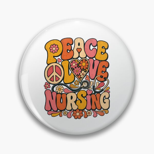 Item preview, Retro Peace Love Nursing 70s Groovy designed and sold by Kaikab007.