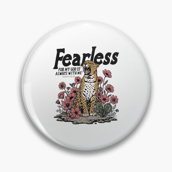 Item preview, Fearless Bible Verse Leopard Artwork designed and sold by phoebelevine.