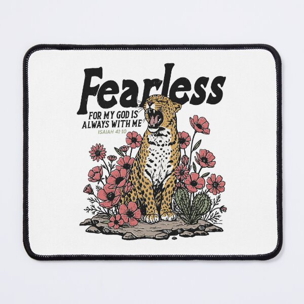 Item preview, Fearless Bible Verse Leopard Artwork designed and sold by phoebelevine.
