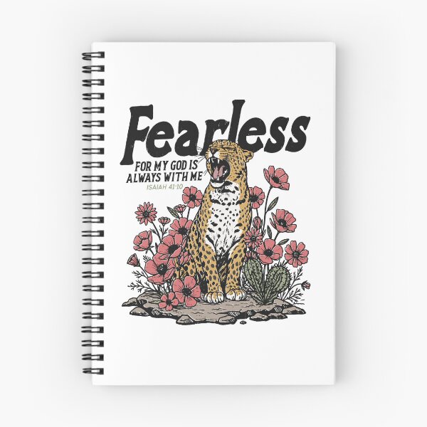 Item preview, Fearless Bible Verse Leopard Artwork designed and sold by phoebelevine.