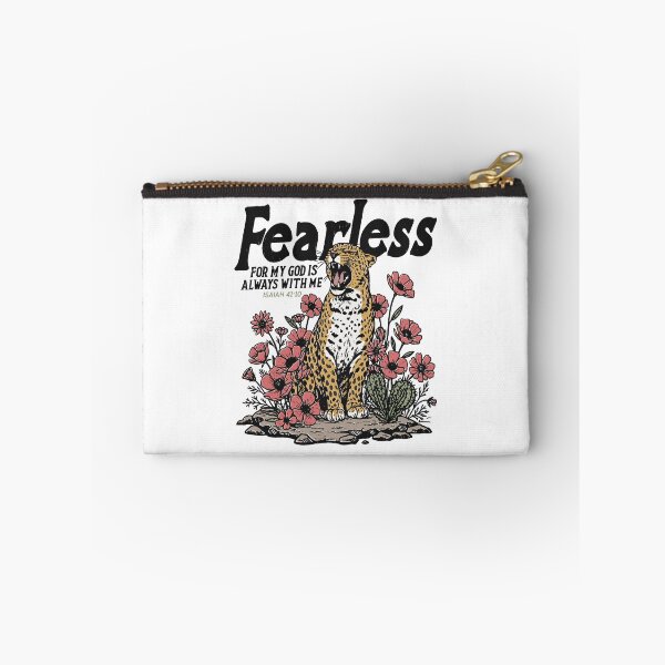 Item preview, Fearless Bible Verse Leopard Artwork designed and sold by phoebelevine.
