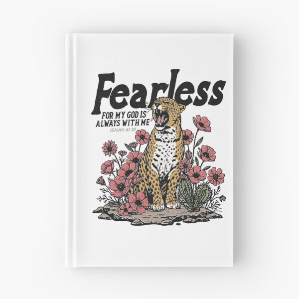 Item preview, Fearless Bible Verse Leopard Artwork designed and sold by phoebelevine.