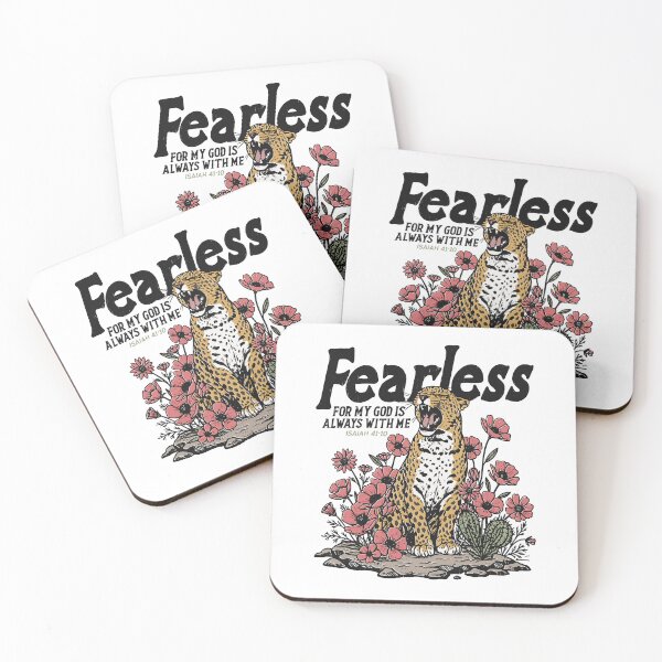 Item preview, Fearless Bible Verse Leopard Artwork designed and sold by phoebelevine.