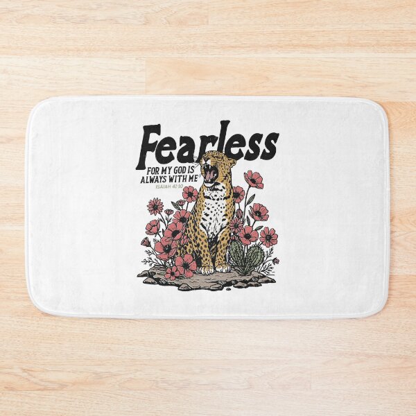 Item preview, Fearless Bible Verse Leopard Artwork designed and sold by phoebelevine.