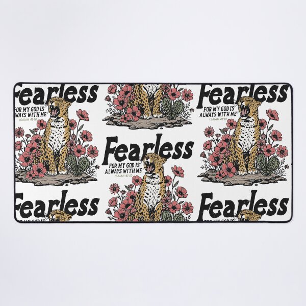 Item preview, Fearless Bible Verse Leopard Artwork designed and sold by phoebelevine.