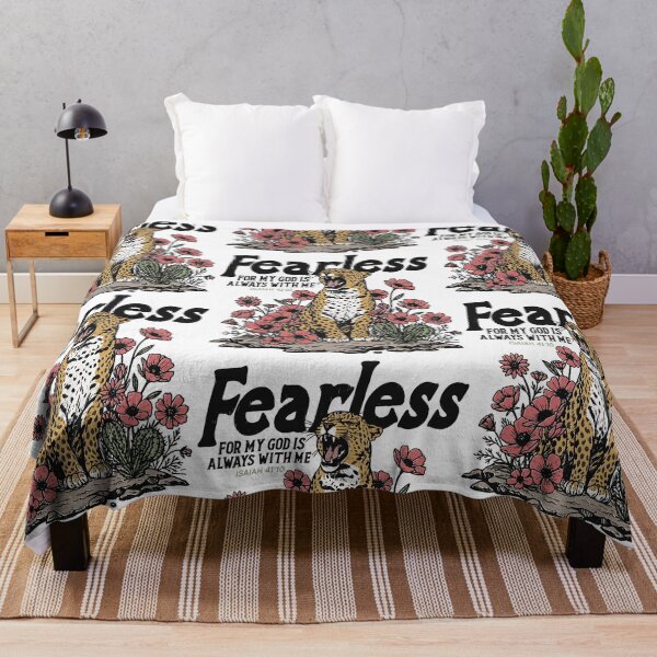 Item preview, Fearless Bible Verse Leopard Artwork designed and sold by phoebelevine.