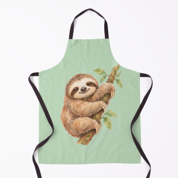 Item preview, watercolor sloth hanging on tree designed and sold by introvertarts.