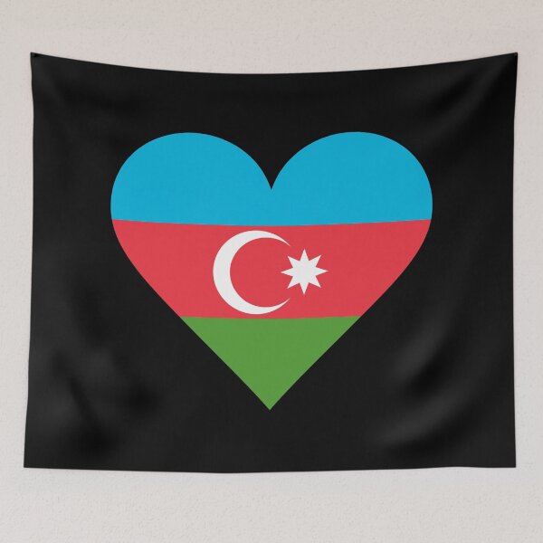 Item preview, Azerbaijan Heart Flag Graphic | I Love Azerbaijan Patriotic Symbol designed and sold by NTGUILTY.
