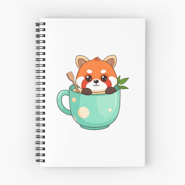 Item preview, Cute Red Panda in Coffee Mug Kawaii Animal Sticker & T-Shirt designed and sold by ASN STUDIO.