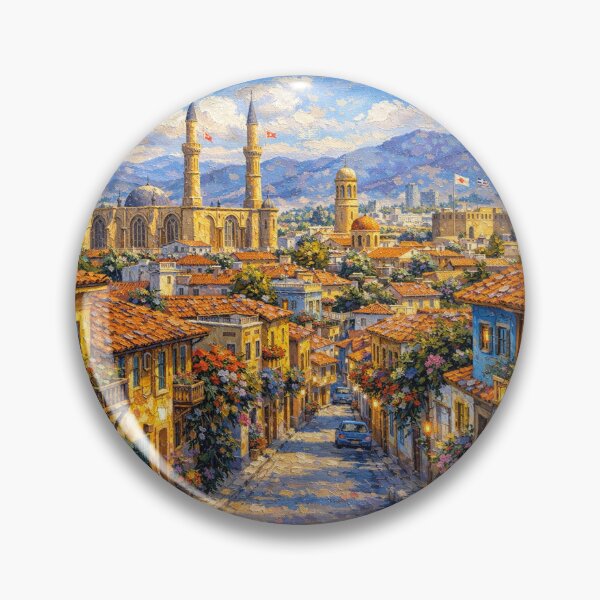 Item preview, A painting of Nicosia, Cyprus – A Beautiful City in Europe. designed and sold by GalleryKauffeld.
