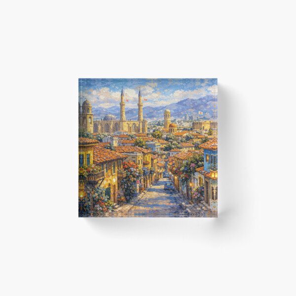 Item preview, A painting of Nicosia, Cyprus – A Beautiful City in Europe. designed and sold by GalleryKauffeld.