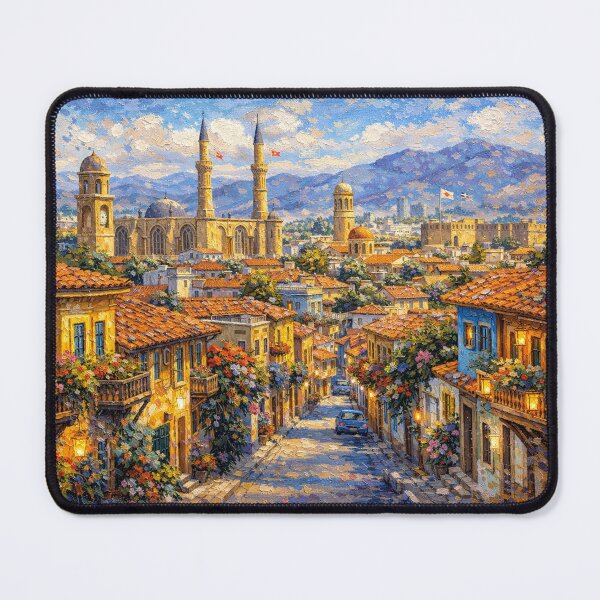 Item preview, A painting of Nicosia, Cyprus – A Beautiful City in Europe. designed and sold by GalleryKauffeld.