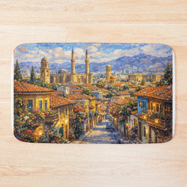 Item preview, A painting of Nicosia, Cyprus – A Beautiful City in Europe. designed and sold by GalleryKauffeld.