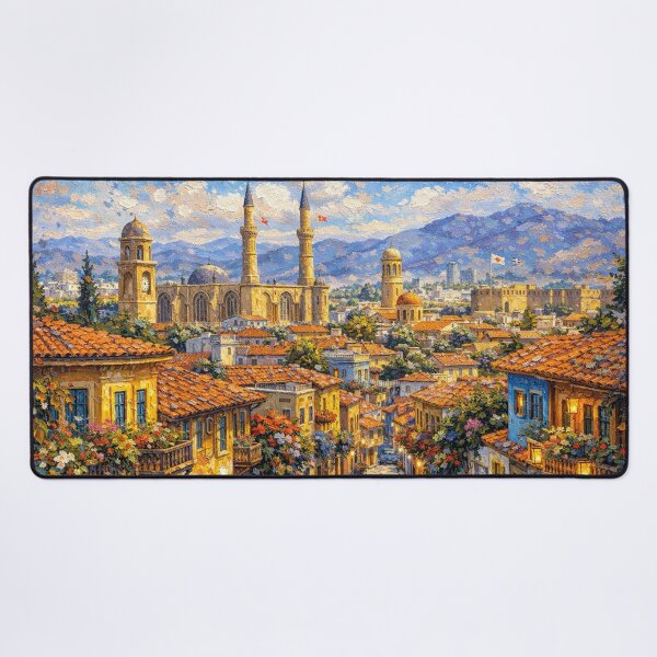 Item preview, A painting of Nicosia, Cyprus – A Beautiful City in Europe. designed and sold by GalleryKauffeld.