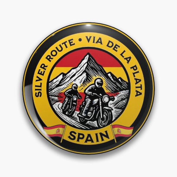 Item preview, via la plata, silver route, spain, motorcycle ride, colors spanish flag designed and sold by designkb.