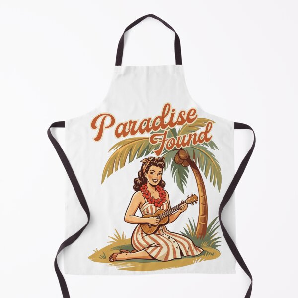 Item preview, Paradise Found – Retro Pin Up Girl Ukulele Tropical Art – Vintage Hawaiian T-Shirt designed and sold by @SHINTOSARTSTORE.