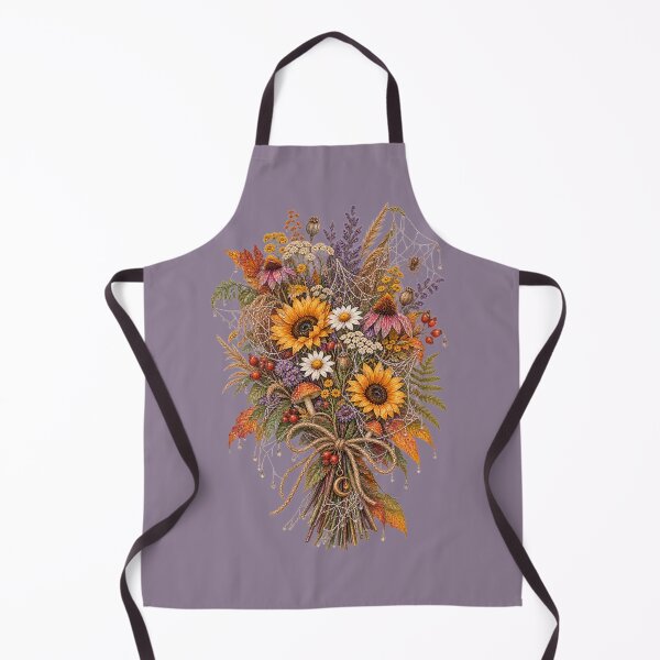 Item preview, Cottagecore Cobweb Wildflower Bouquet Watercolor Art – Halloween Botanical Print designed and sold by MagicMakerPh.