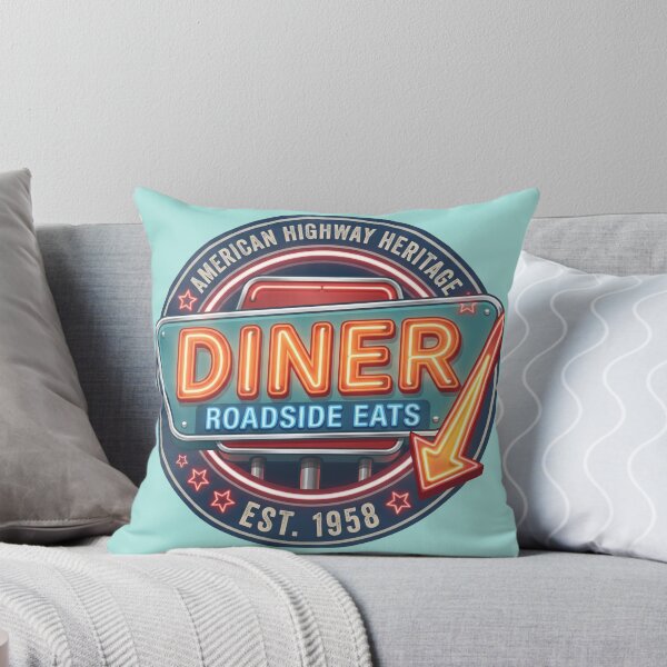 Item preview, American Highway Heritage Diner Roadside Eats Est 1958 Vintage Neon Diner Sign designed and sold by Normandy Road Heritage.