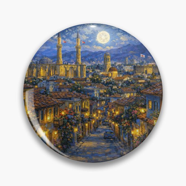 Item preview,  Nicosia by night painting, Cyprus, a Beautiful City in Europe. designed and sold by GalleryKauffeld.