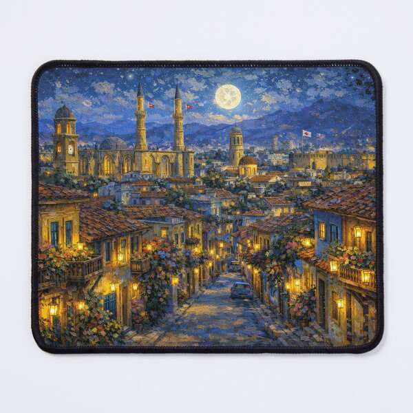 Item preview,  Nicosia by night painting, Cyprus, a Beautiful City in Europe. designed and sold by GalleryKauffeld.