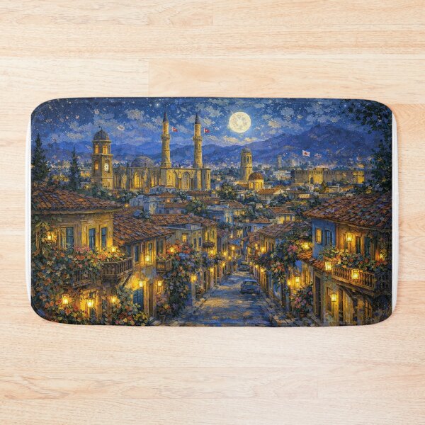 Item preview,  Nicosia by night painting, Cyprus, a Beautiful City in Europe. designed and sold by GalleryKauffeld.