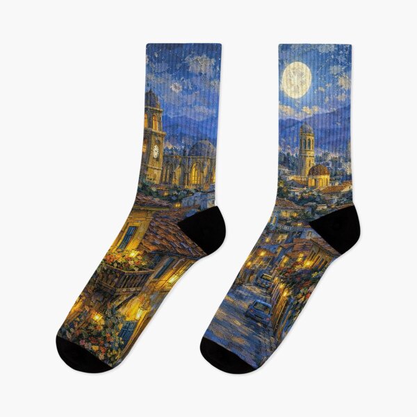 Item preview,  Nicosia by night painting, Cyprus, a Beautiful City in Europe. designed and sold by GalleryKauffeld.