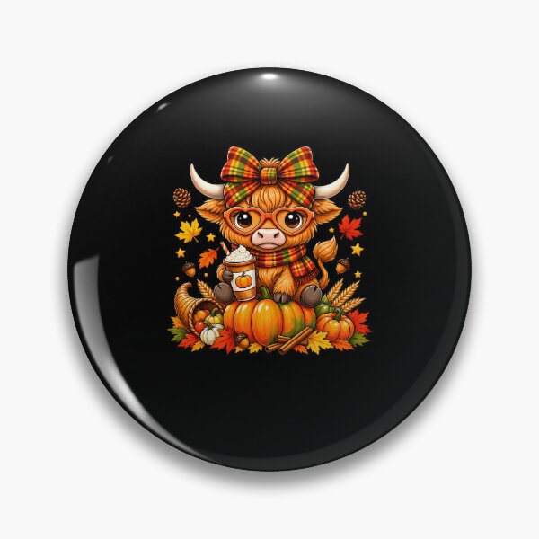 Item preview, Cute Fall Highland Cow Autumn Vibes designed and sold by phoebelevine.