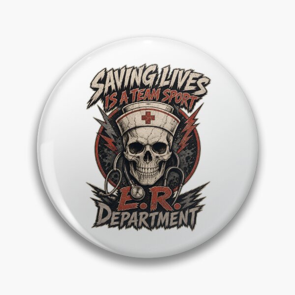 Item preview, ER Nurse Skull Saving Lives Team Sport designed and sold by Kaikab007.