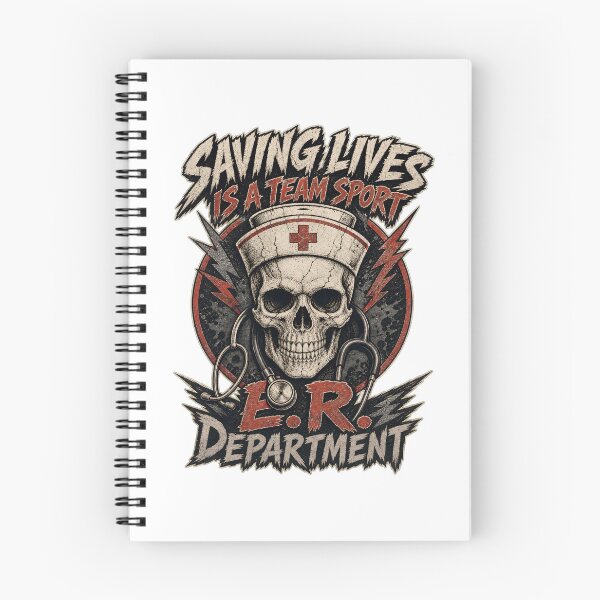Item preview, ER Nurse Skull Saving Lives Team Sport designed and sold by Kaikab007.