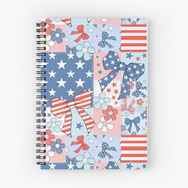 Item preview, Fourth of July Bow Floral Patchwork designed and sold by CreativeDraws42.