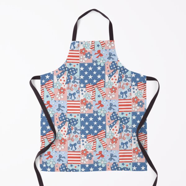 Item preview, Fourth of July Bow Floral Patchwork designed and sold by CreativeDraws42.