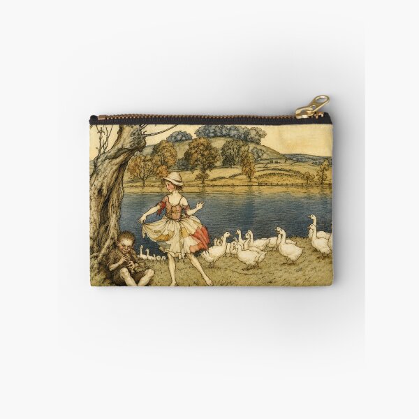 Item preview, Fairy Tale Wall Art, Vintage Arthur Rackham Illustration of Dancing Girl & Geese, Storybook Decor for Children designed and sold by RickE.