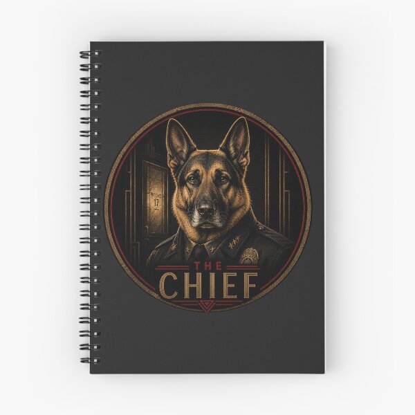 Item preview, The Chief | German Shepherd Noir Movie Poster | Shadows at Midnight designed and sold by FireWildChild.