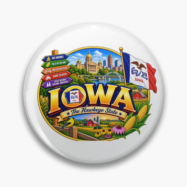Item preview, Iowa Hawkeye State Travel Doodle designed and sold by Awarrie.