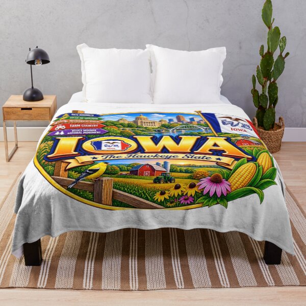 Item preview, Iowa Hawkeye State Travel Doodle designed and sold by Awarrie.