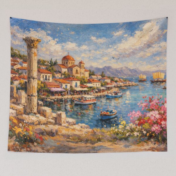 Item preview, A painting of Salamis, Cyprus – A Beautiful City in Europe. designed and sold by GalleryKauffeld.