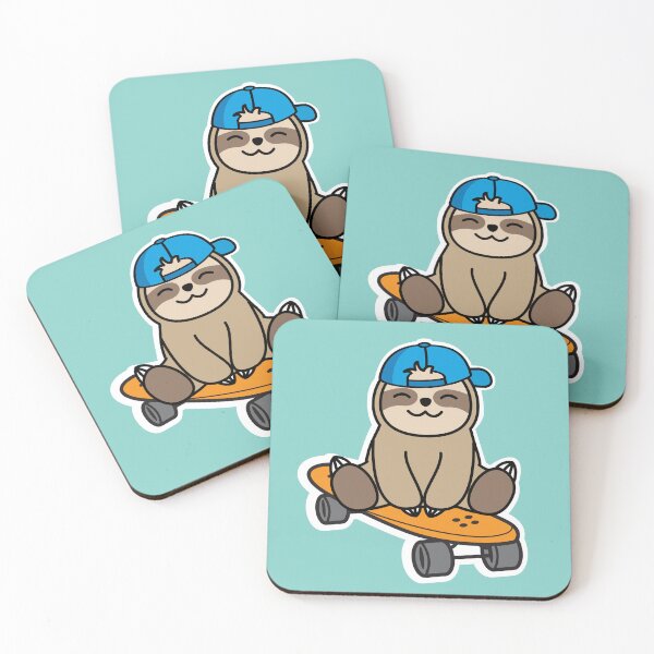 Item preview, Cool Sloth Riding a Skateboard designed and sold by Hakubiya.