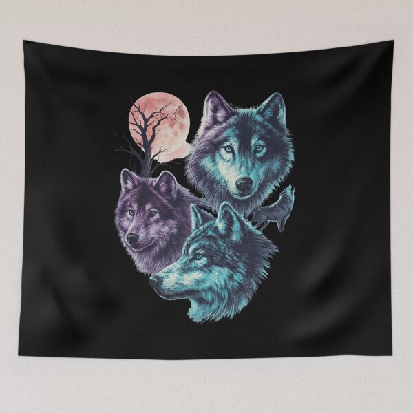 Item preview, Wolf Vintage 90s Graphic Style, Grunge Retro Wolf Faded, Wild Nature Wolf Howling Moon Y2k Gothic,2000s Wolf Gift designed and sold by DesignDenDo ⭐⭐⭐⭐⭐.
