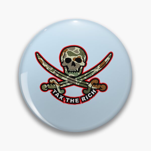 Item preview, Tax the Rich - Rebel Pirate - Calico Jack Retro 80_s Vintage - Duck Frogskin Camo   designed and sold by Bandanapparel.
