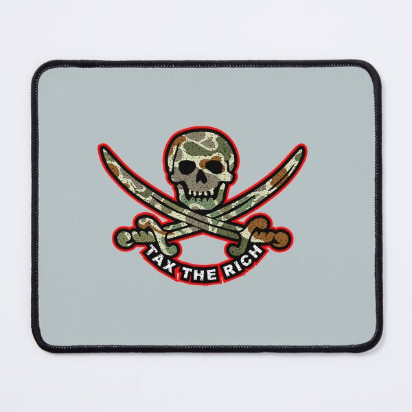 Item preview, Tax the Rich - Rebel Pirate - Calico Jack Retro 80_s Vintage - Duck Frogskin Camo designed and sold by Bandanapparel.