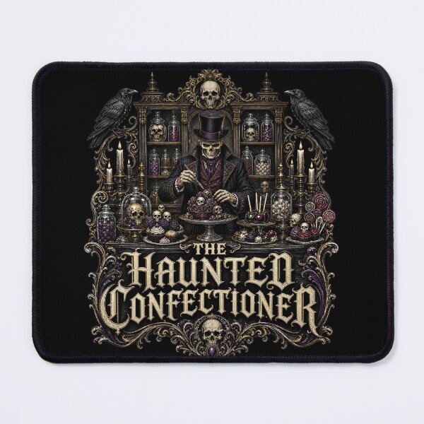Item preview, HALLOWEEN The Haunted Confectioner – Dark Candy Shop Gothic Art designed and sold by Uglyandcute.