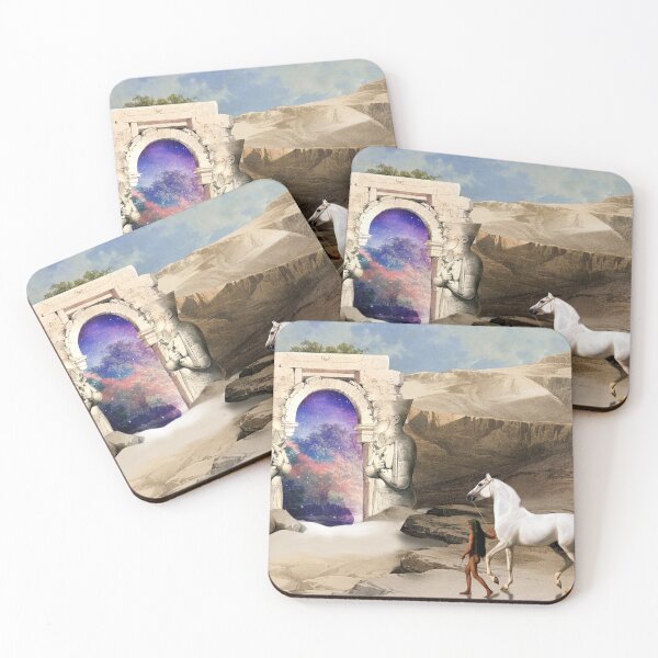 Item preview, Dreamy Horse Egypt Galaxy Fantasy Collage designed and sold by Hakubiya.