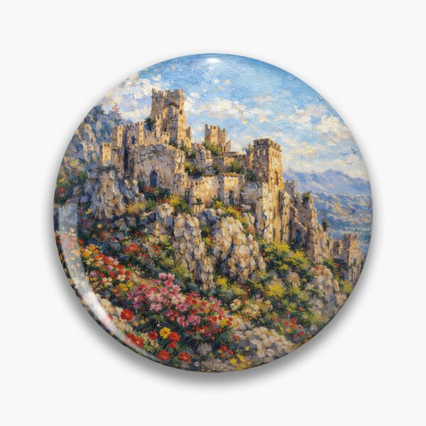Item preview, Saint Hilarion Castle painting, Kyrenia – A Beautiful City in Cyprus Europe. designed and sold by GalleryKauffeld.