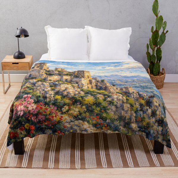 Item preview, Saint Hilarion Castle painting, Kyrenia – A Beautiful City in Cyprus Europe. designed and sold by GalleryKauffeld.