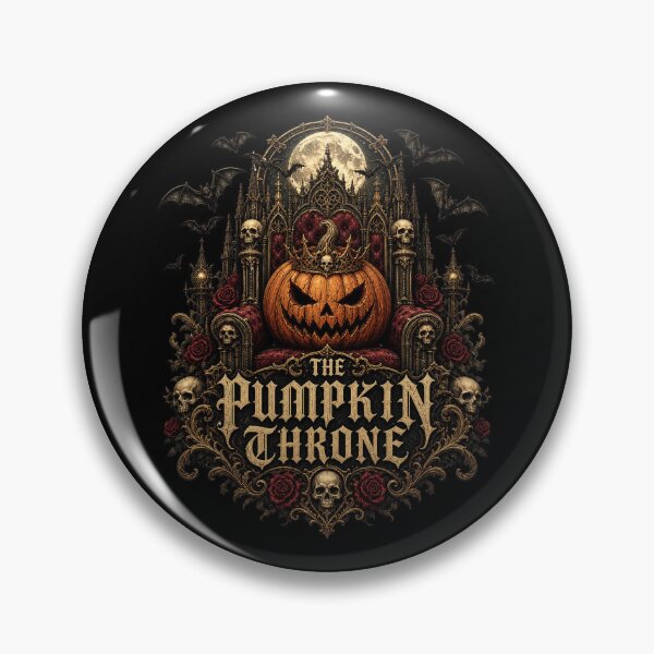Item preview, HALLOWEEN Pumpkin Throne – Royal Halloween Pumpkin Sticker designed and sold by Uglyandcute.