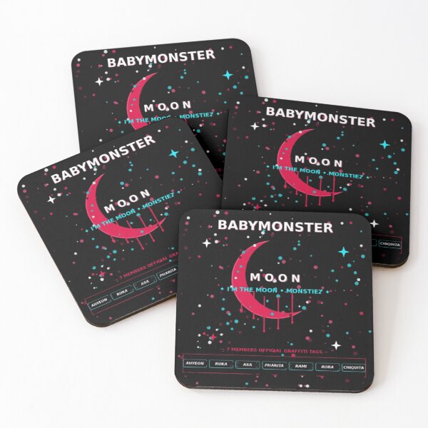 Item preview, BABYMONSTER Moon Streetwear Graffiti Design - All 7 Members MONSTIEZ designed and sold by storeAC.
