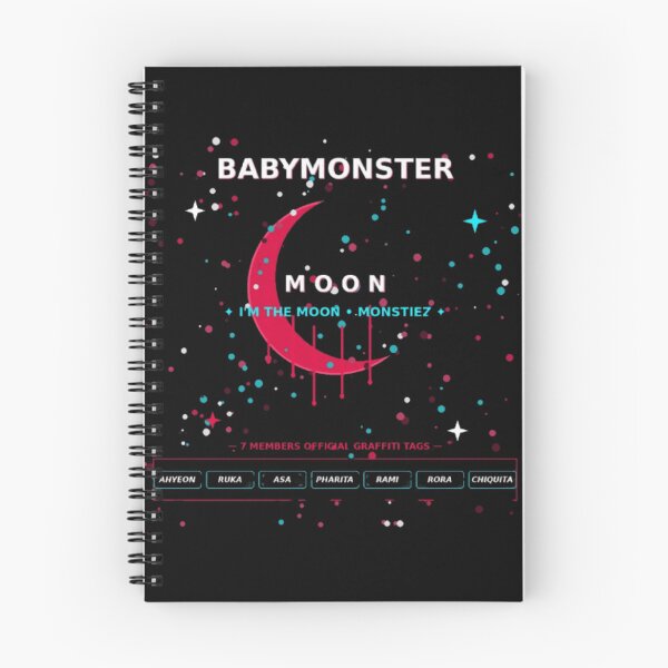 Item preview, BABYMONSTER Moon Streetwear Graffiti Design - All 7 Members MONSTIEZ designed and sold by storeAC.
