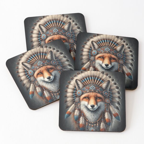 Item preview, Spirit of the Wild Mystical Fox Portrait designed and sold by Hakubiya.