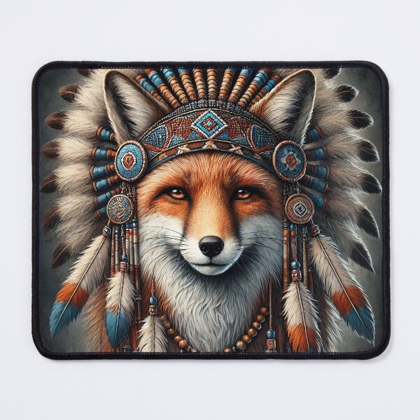 Item preview, Spirit of the Wild Mystical Fox Portrait designed and sold by Hakubiya.